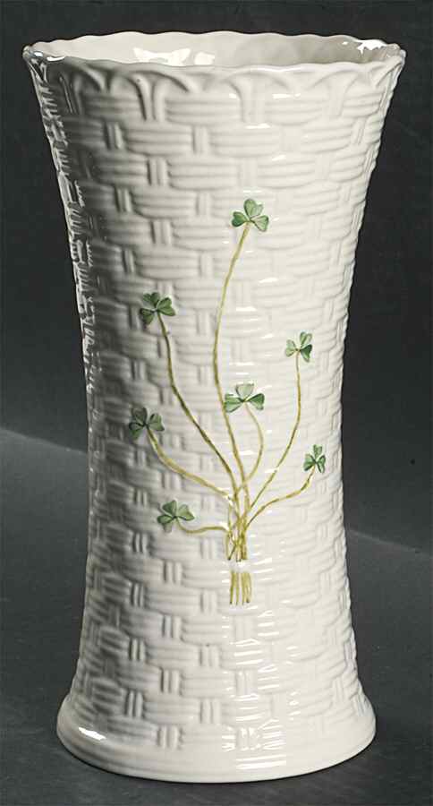 Shamrock 10" Colleen Spill Vase by Belleek Pottery (Ireland)-1