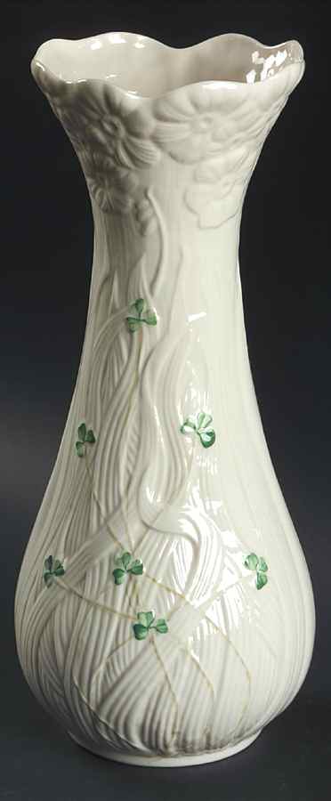 Shamrock 10" Daisy Spill Vase by Belleek Pottery (Ireland)-1