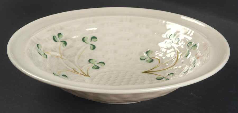 Shamrock Rim Fruit/Dessert (Sauce) Bowl by Belleek Pottery (Ireland)-1