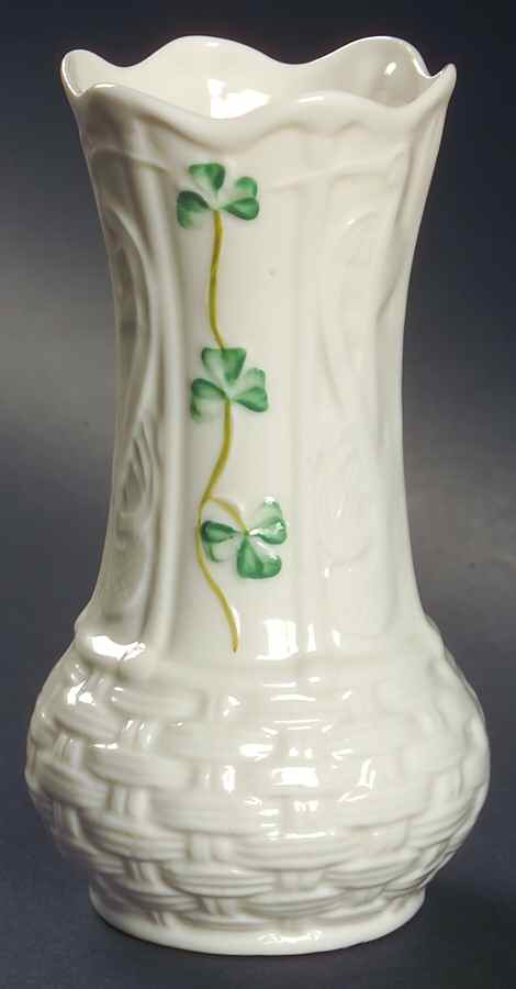 Shamrock 5" Kells Vase by Belleek Pottery (Ireland)-1