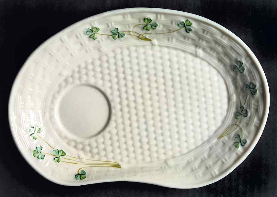 Shamrock Snack Plate by Belleek Pottery (Ireland)-1