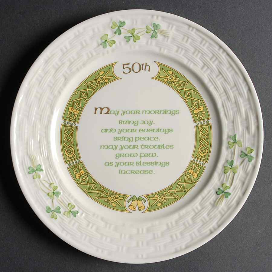 Shamrock Anniversary Plate by Belleek Pottery (Ireland)-1