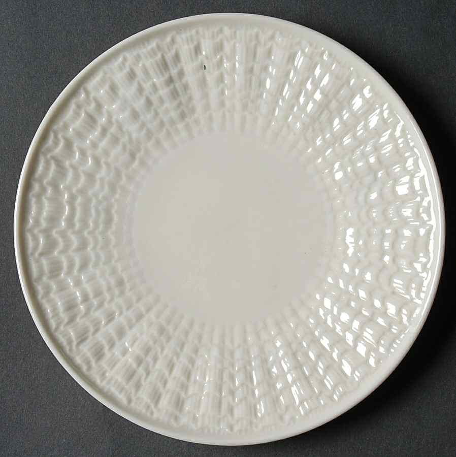 Tridacna White Bread & Butter Plate by Belleek Pottery (Ireland)-1