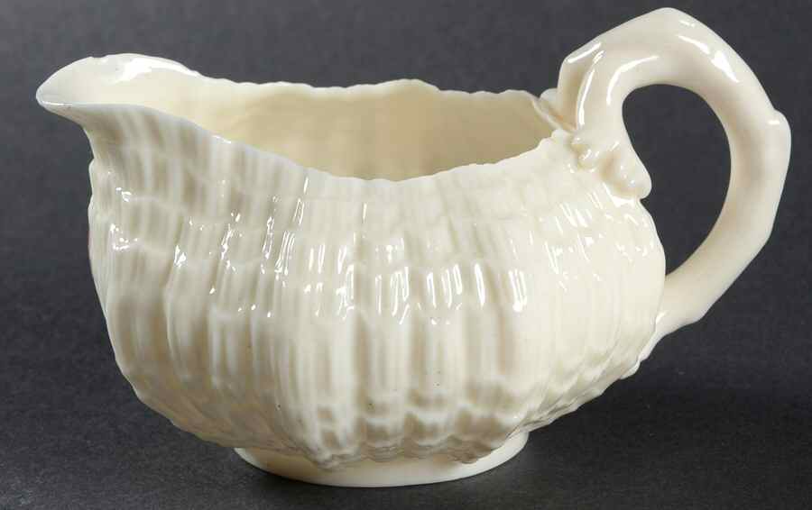 Tridacna White Mini Creamer by Belleek Pottery (Ireland)-1