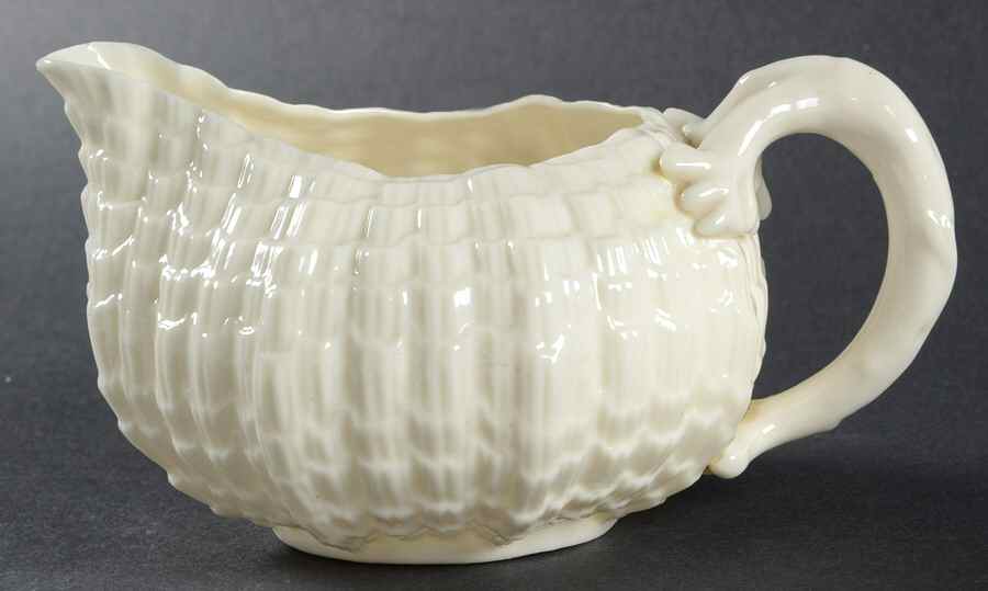 Tridacna White Creamer by Belleek Pottery (Ireland)-1