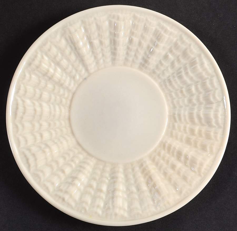 Tridacna White Small Bread & Butter Plate by Belleek Pottery (Ireland)-1