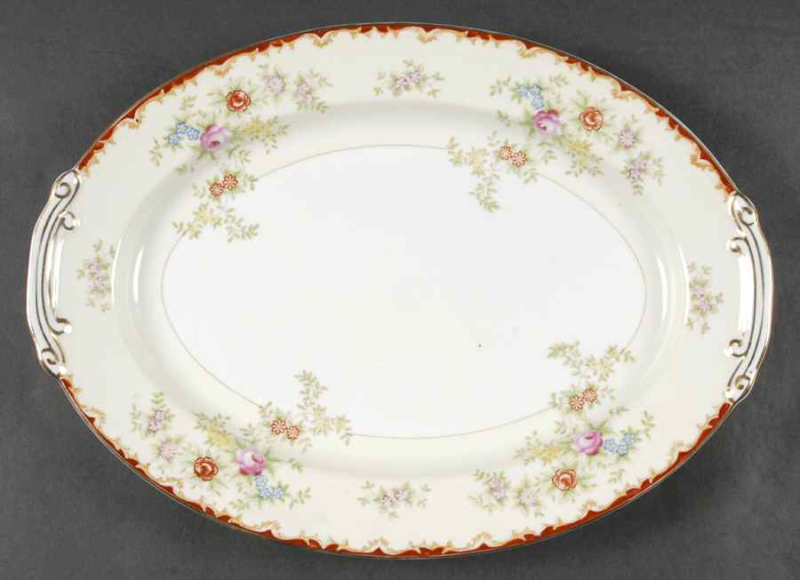 Anglesey 14" Oval Serving Platter by Black Towers-1