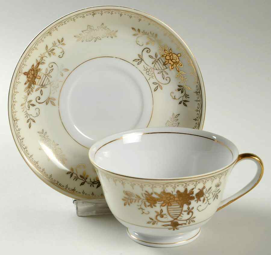 Windsor Footed Cup & Saucer Set by Black Towers-1