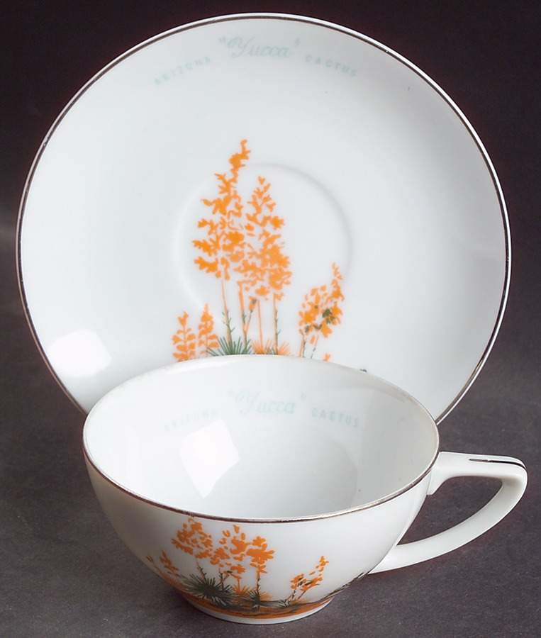 Arizona Cactus Flat Cup & Saucer Set by Blakely-1