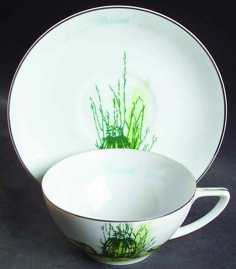 Arizona Cactus Flat Cup & Saucer Set by Blakely-1