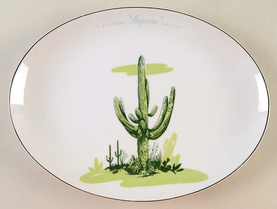 Arizona Cactus 12" Oval Serving Platter by Blakely-1