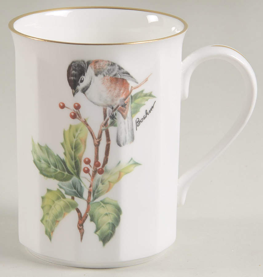 Chickadee & Holly Mug by Boehm-1