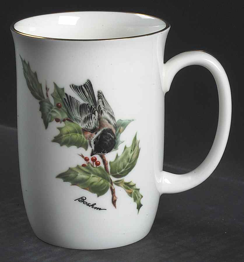 Chickadee & Holly Mug by Boehm-1