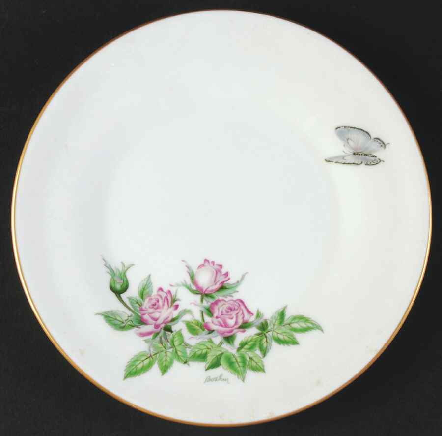Miniature Rose Bread & Butter Plate by Boehm-1