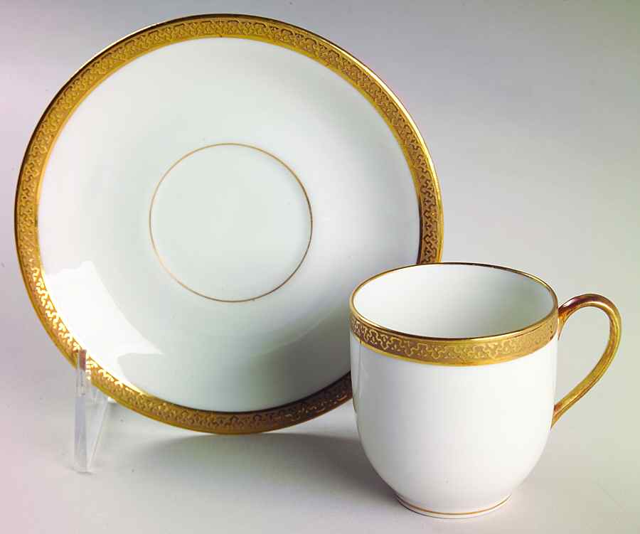BOG1 Flat Demitasse Cup & Saucer Set by George Borgfeldt-1