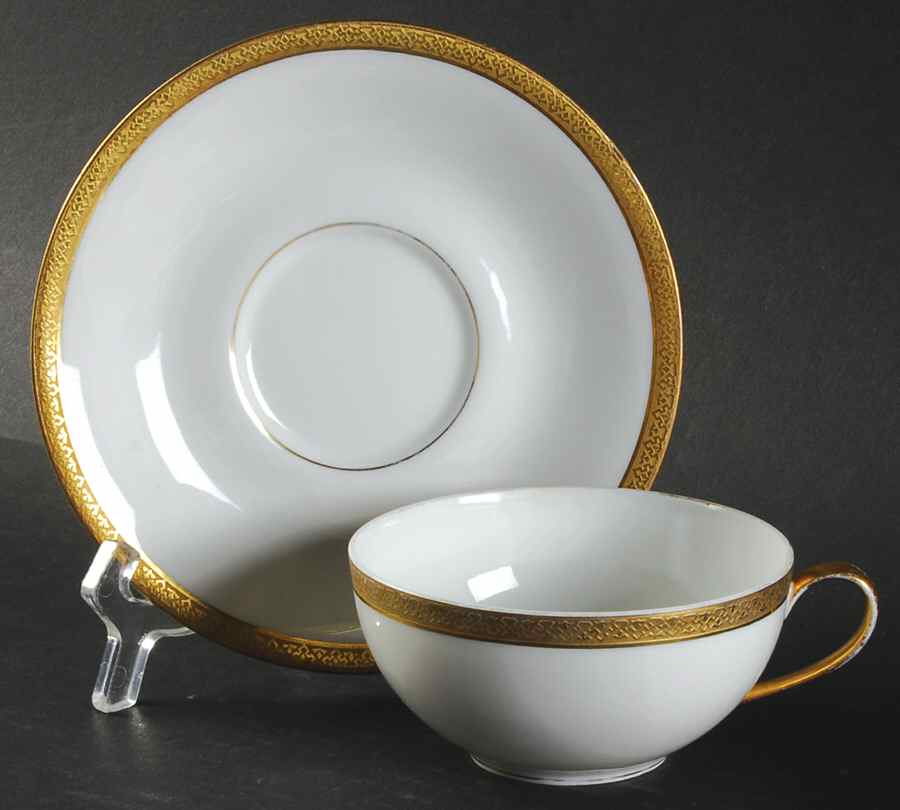 BOG1 Flat Cup & Saucer Set by George Borgfeldt-1