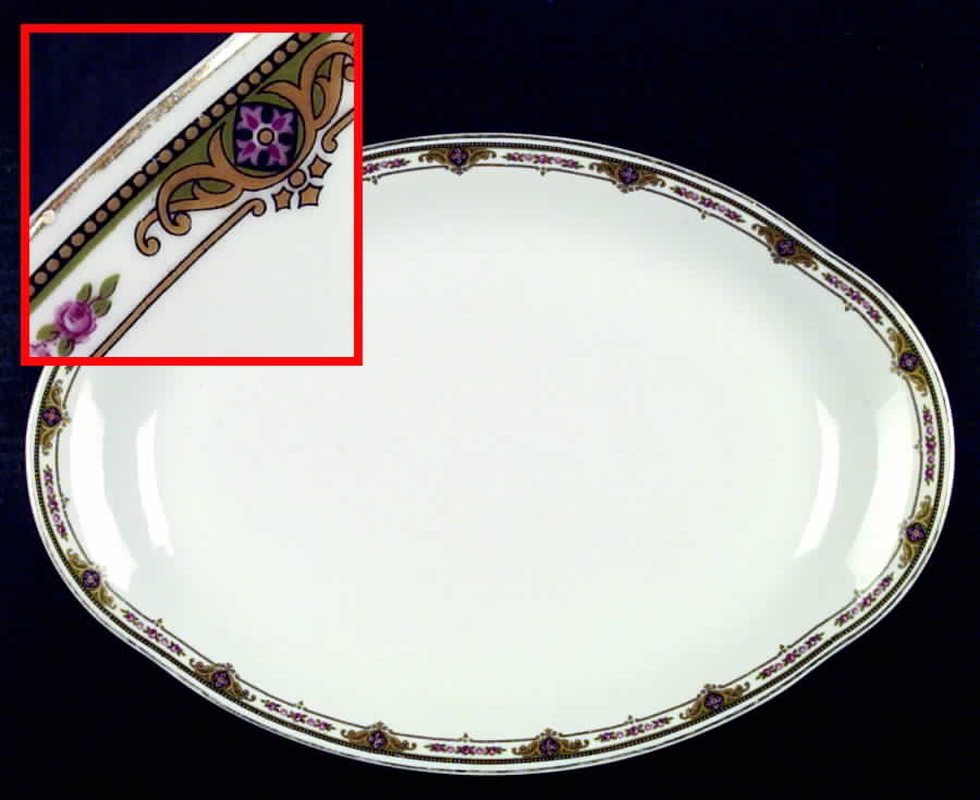 BOG8 12" Oval Serving Platter by George Borgfeldt-1