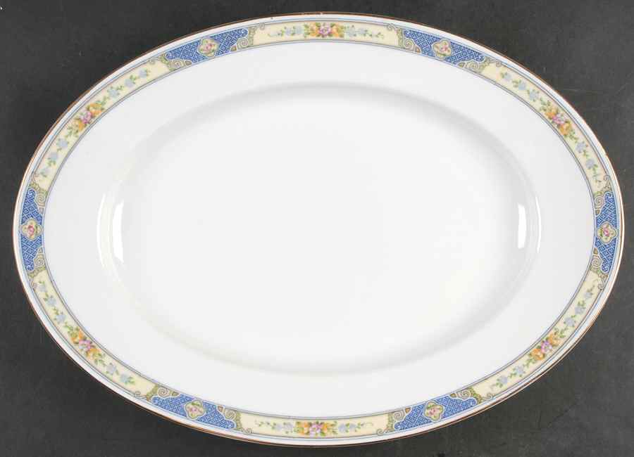 2164 15" Oval Serving Platter by Bohemia Ceramic Works-1