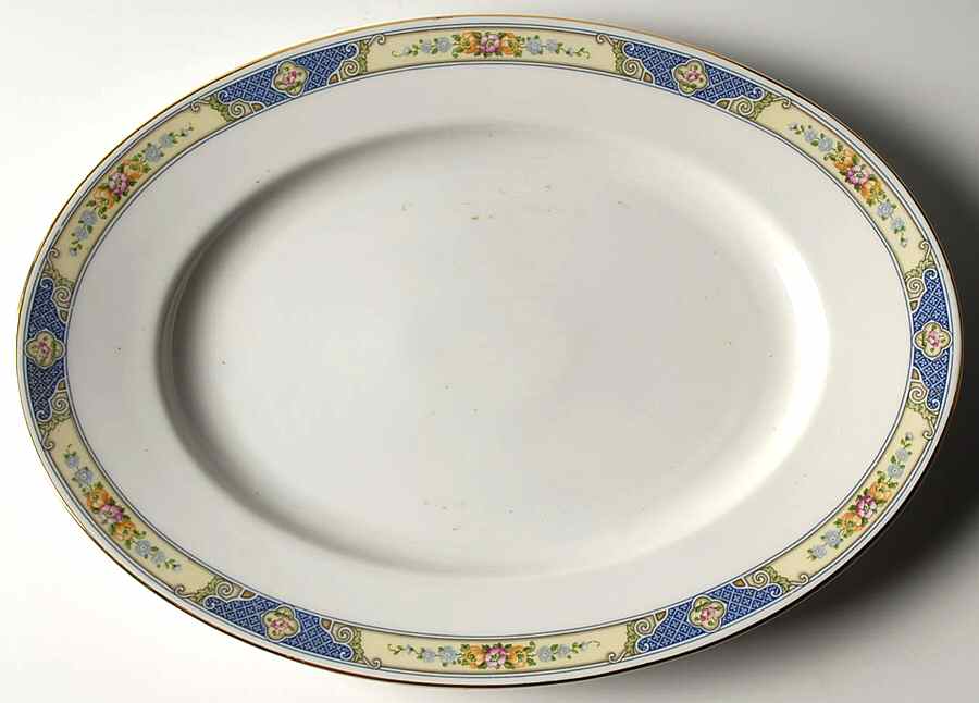 2164 13" Oval Serving Platter by Bohemia Ceramic Works-1