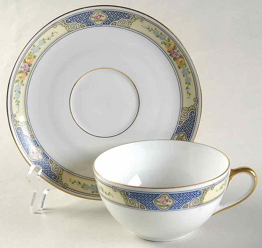 2164 Flat Cup & Saucer Set by Bohemia Ceramic Works-1