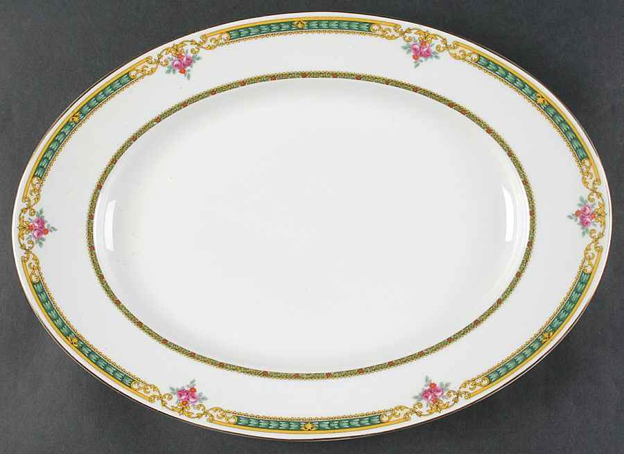 2298 15" Oval Serving Platter by Bohemia Ceramic Works-1