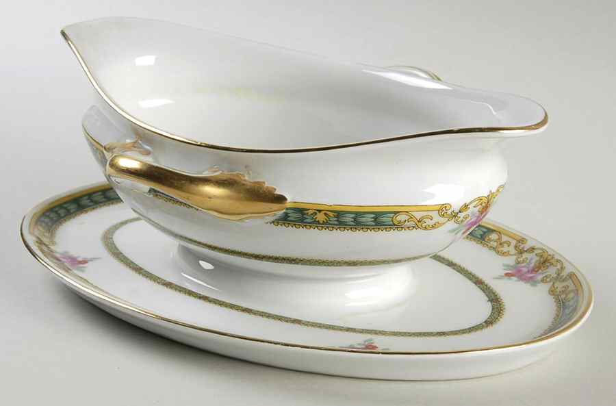 2298 Gravy Boat with Attached Underplate by Bohemia Ceramic Works-1