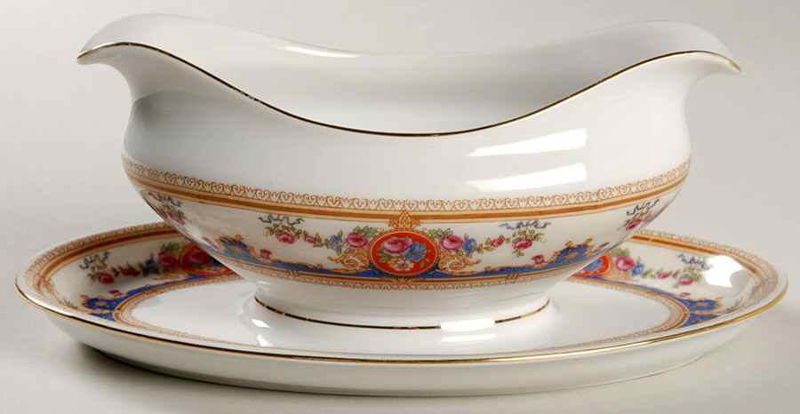 2401 Gravy Boat with Attached Underplate by Bohemia Ceramic Works-1