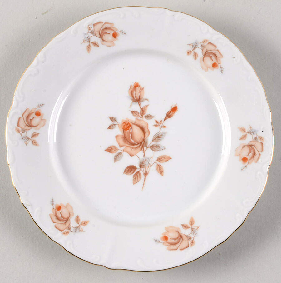 Alpin Rose Salad Plate by Bohemia Ceramic Works-1