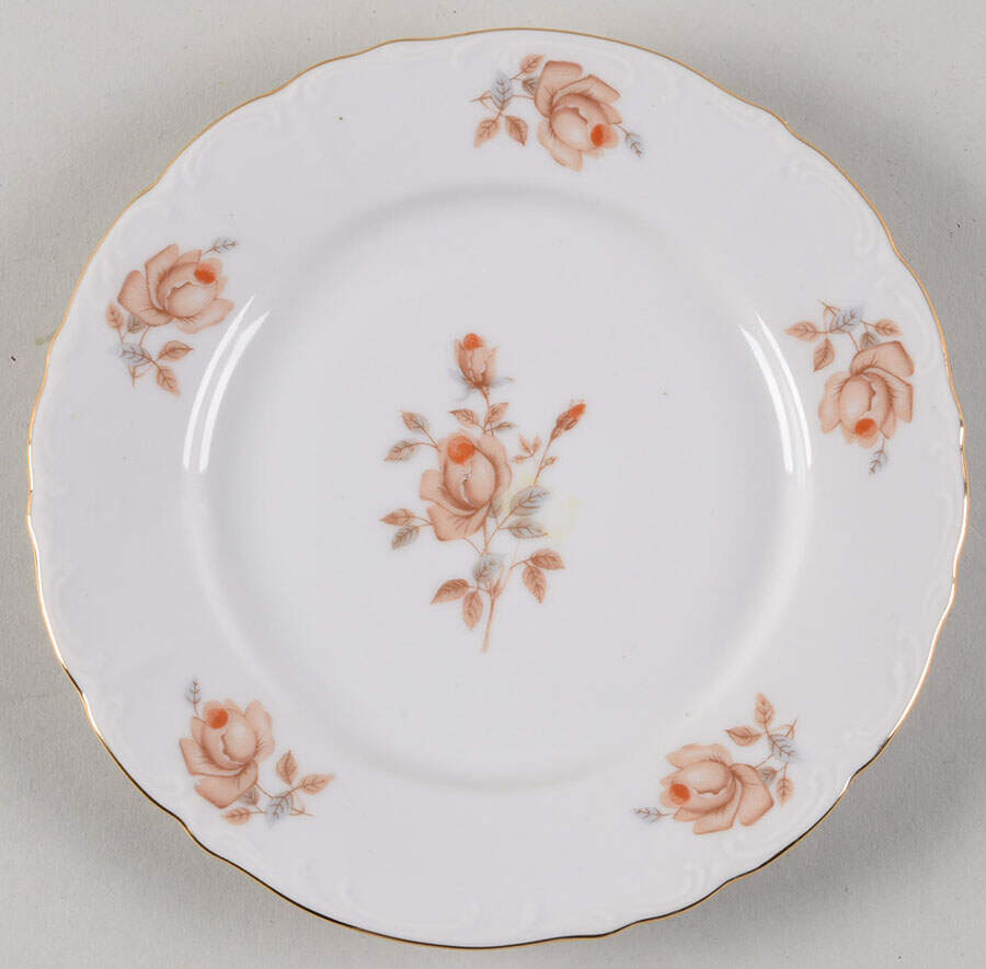 Alpin Rose Bread & Butter Plate by Bohemia Ceramic Works-1