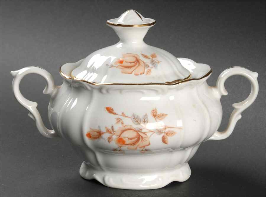 Alpin Rose Sugar Bowl & Lid by Bohemia Ceramic Works-1