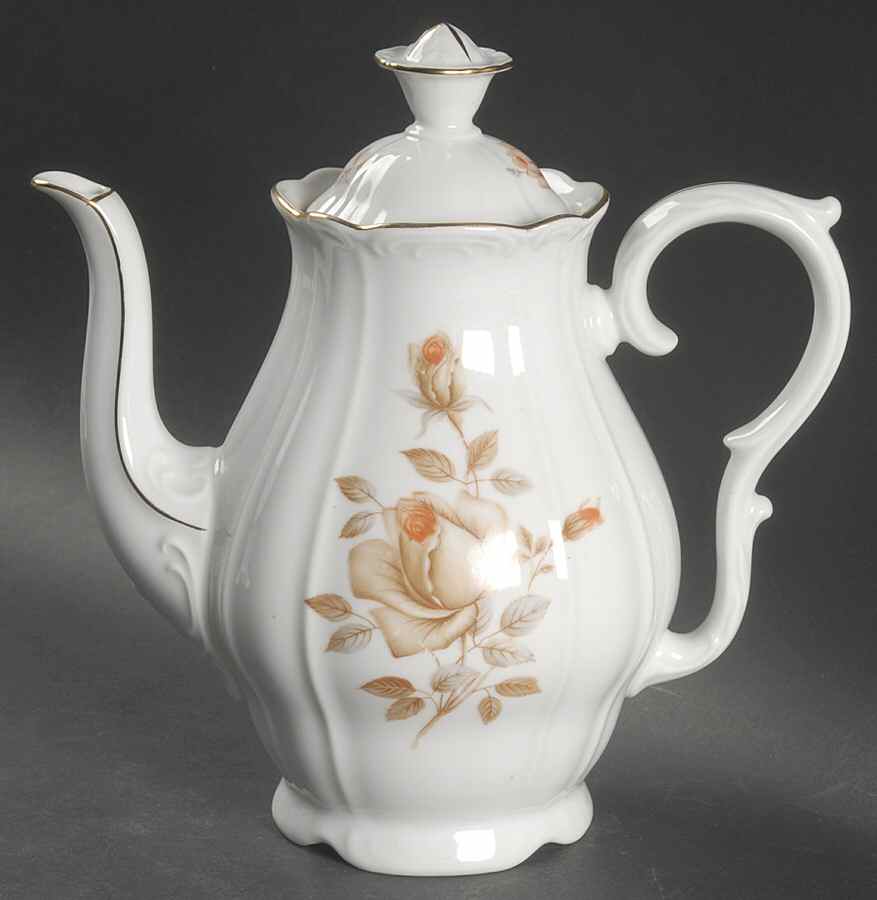 Alpin Rose Coffee Pot & Lid by Bohemia Ceramic Works-1