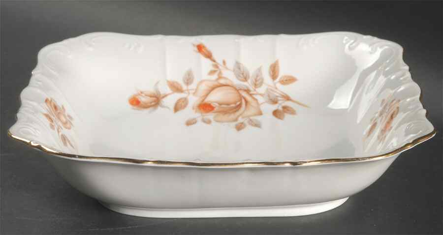 Alpin Rose 9" Square Vegetable Bowl by Bohemia Ceramic Works-1