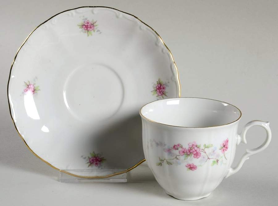 Antoinette Flat Cup & Saucer Set by Bohemia Ceramic Works-1