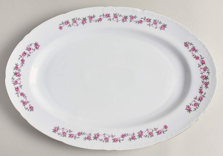 Antoinette 14" Oval Serving Platter by Bohemia Ceramic Works-1