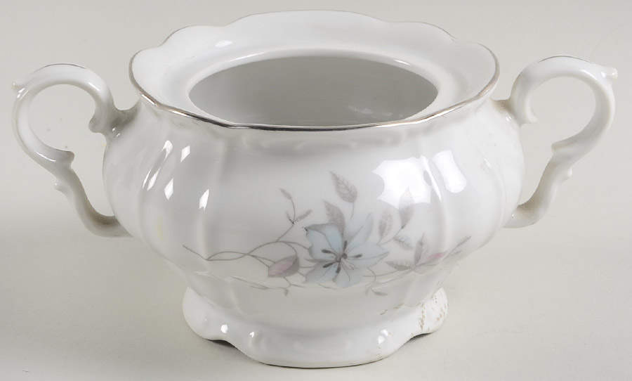 Blue Fantasy Sugar Bowl No Lid by Bohemia Ceramic Works-1