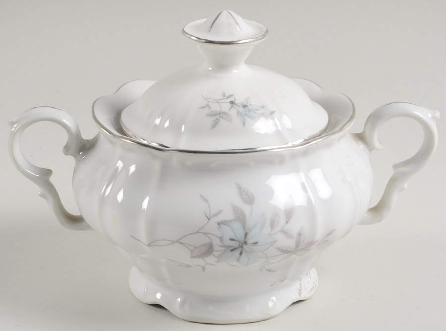Blue Fantasy Sugar Bowl & Lid by Bohemia Ceramic Works-1