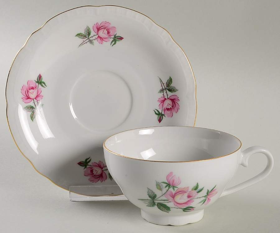 BOH28 Footed Cup & Saucer Set by Bohemia Ceramic Works-1