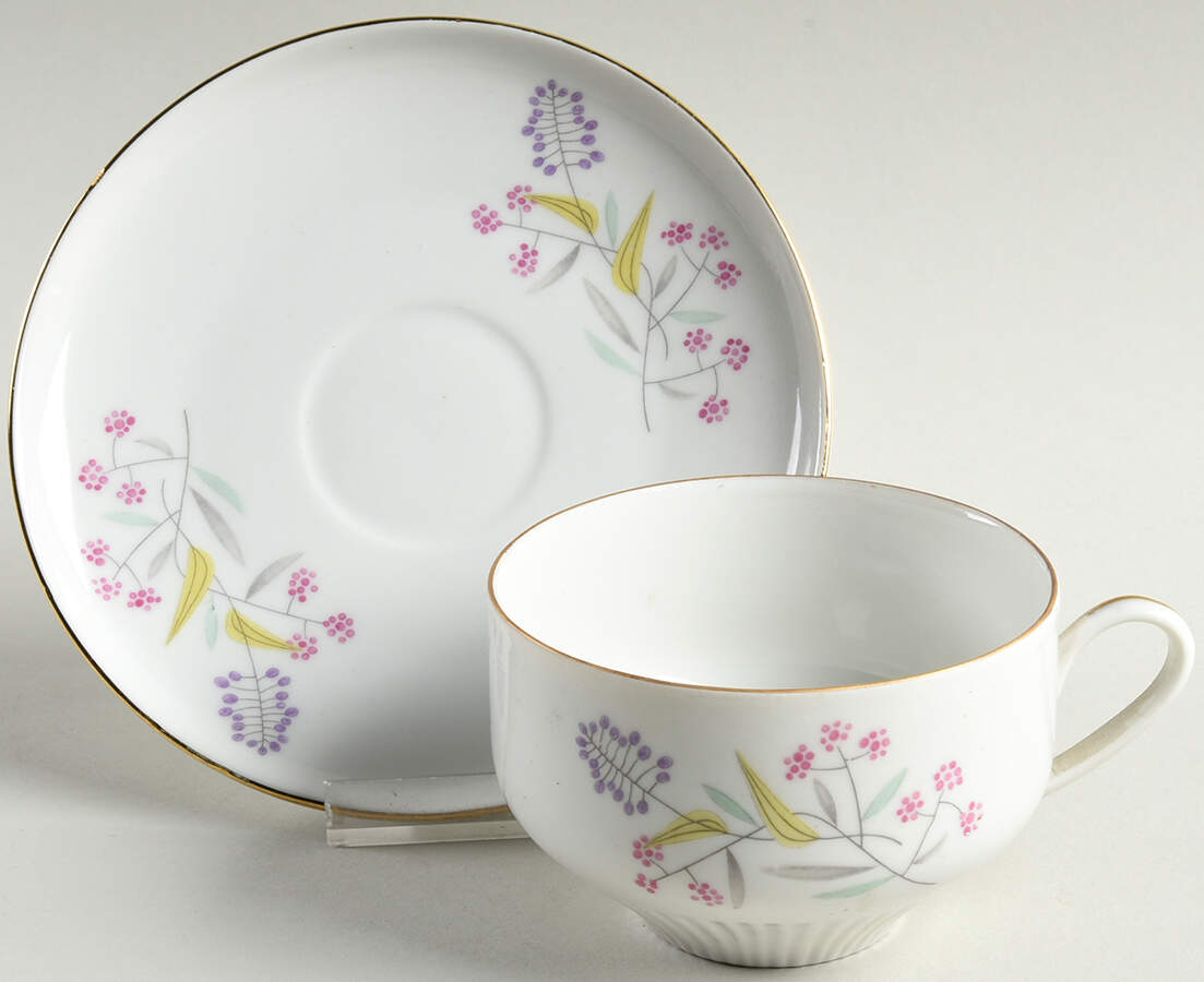 BOH4 Flat Cup & Saucer Set by Bohemia Ceramic Works-1