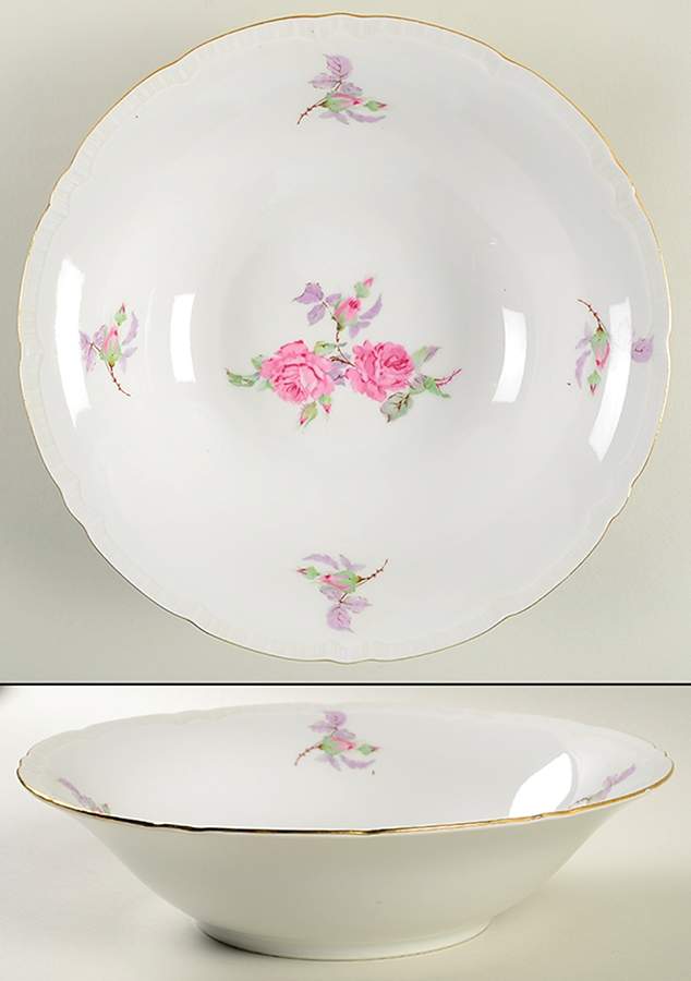 BOH5 (Embossed Vertical Lines) 10" Round Vegetable Bowl by Bohemia Ceramic Works-1