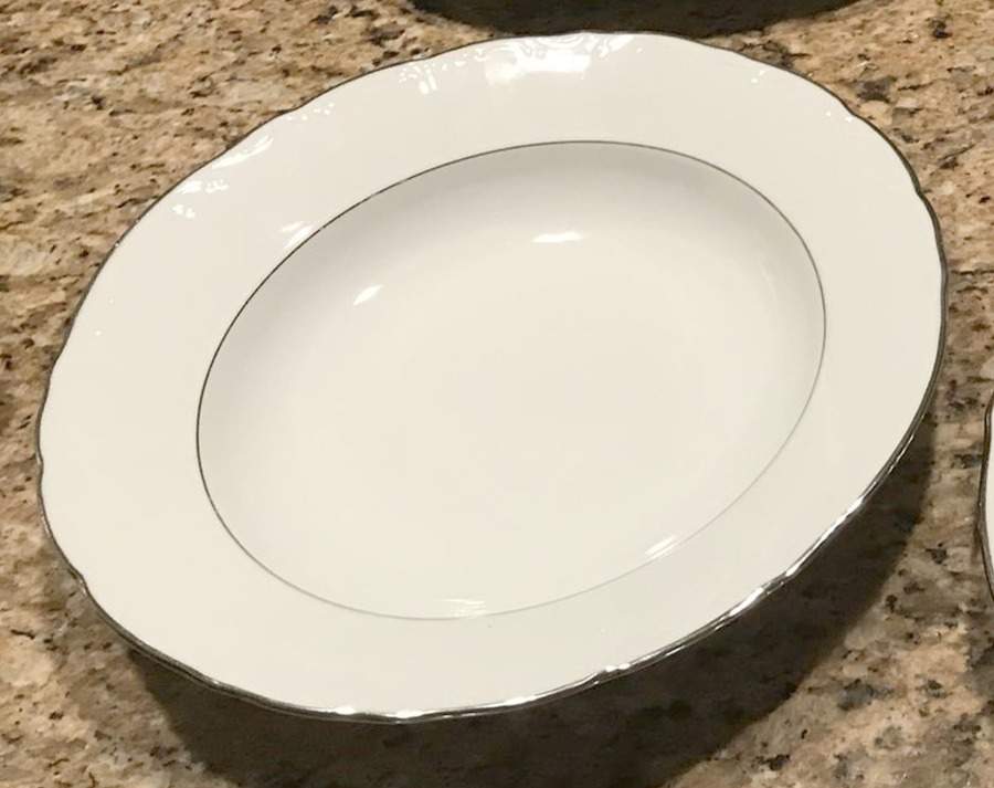 Contessa Platinum 9" Round Vegetable Bowl by Bohemia Ceramic Works-1
