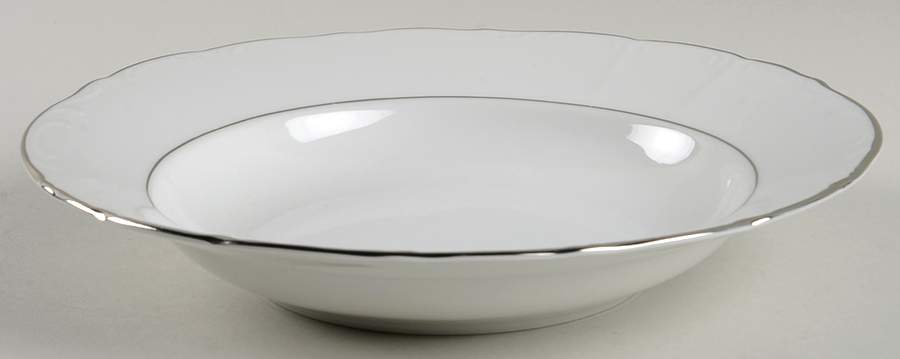 Contessa Platinum Rim Soup Bowl by Bohemia Ceramic Works-1