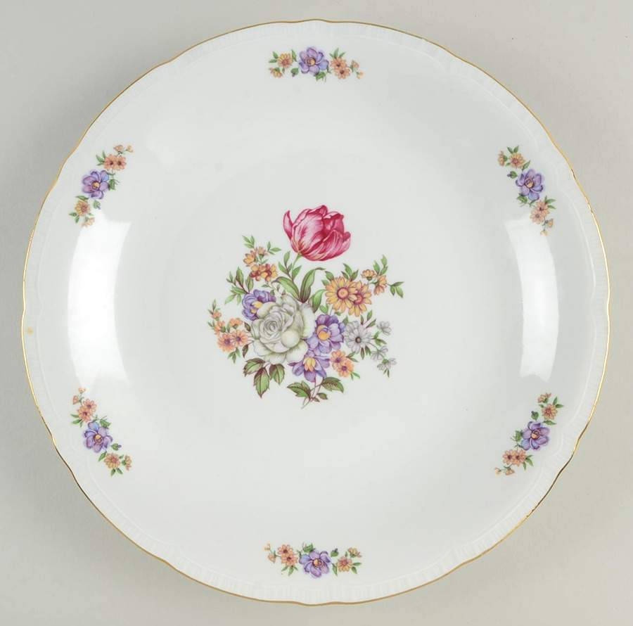Bouquet (Rope Edge) 11" Chop Plate (Round Platter) by Bohemia Ceramic Works-1