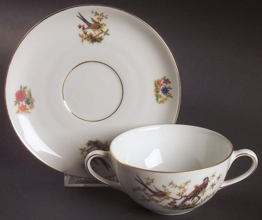 The Eaton Flat Bouillon Cup & Saucer by Bohemia Ceramic Works-1