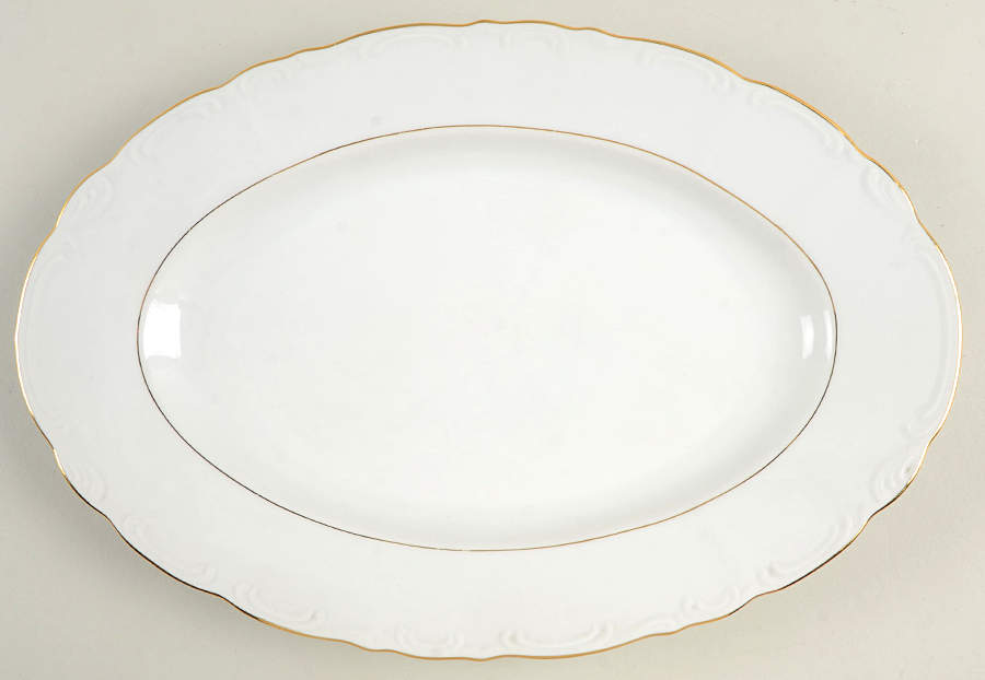 Empress 13" Oval Serving Platter by Bohemia Ceramic Works-1