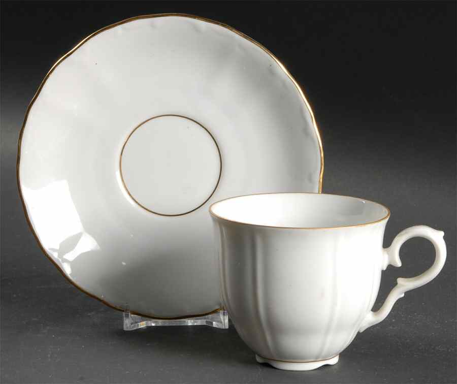 Empress Flat Cup & Saucer Set by Bohemia Ceramic Works-1