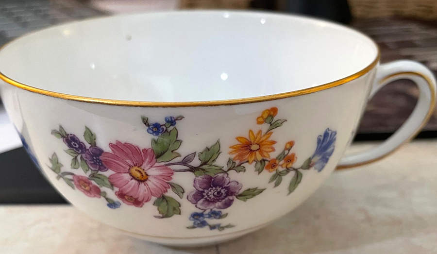 Floradora (Cream Border) Flat Cup by Bohemia Ceramic Works-1
