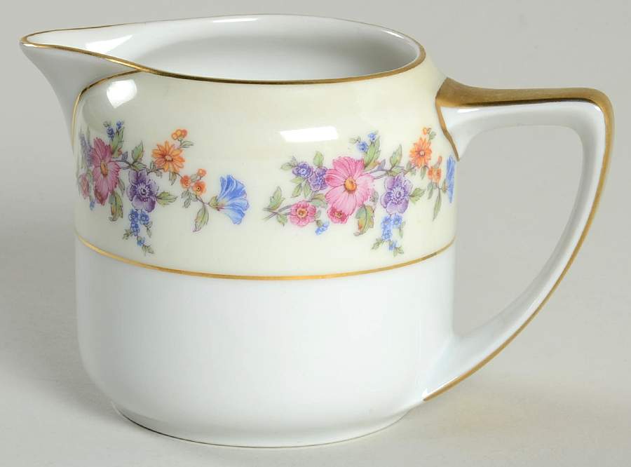 Floradora (Cream Border) Creamer by Bohemia Ceramic Works-1