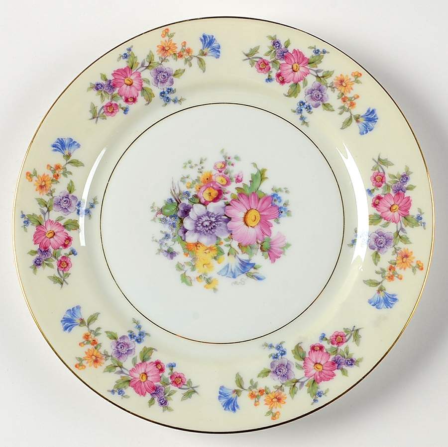 Floradora (Cream Border) Salad Plate by Bohemia Ceramic Works-1