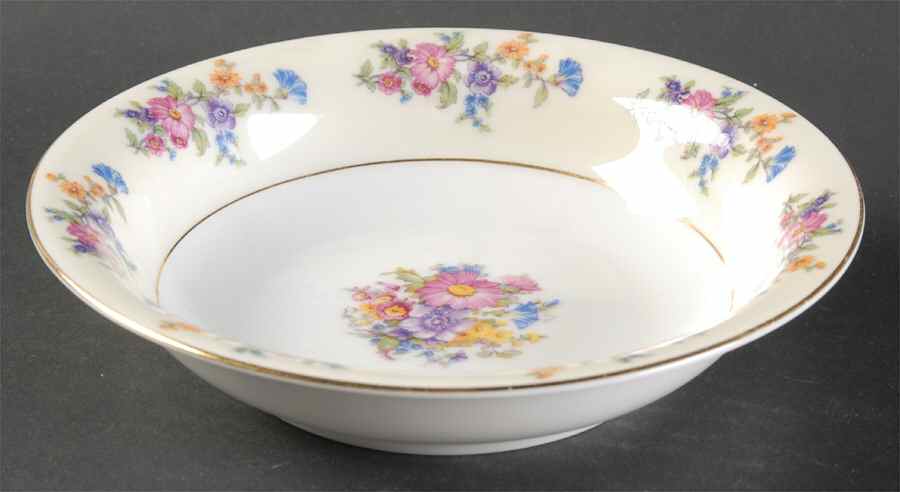 Floradora (Cream Border) Coupe Cereal Bowl by Bohemia Ceramic Works-1