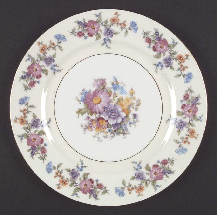 Floradora (Cream Border) Dinner Plate by Bohemia Ceramic Works-1